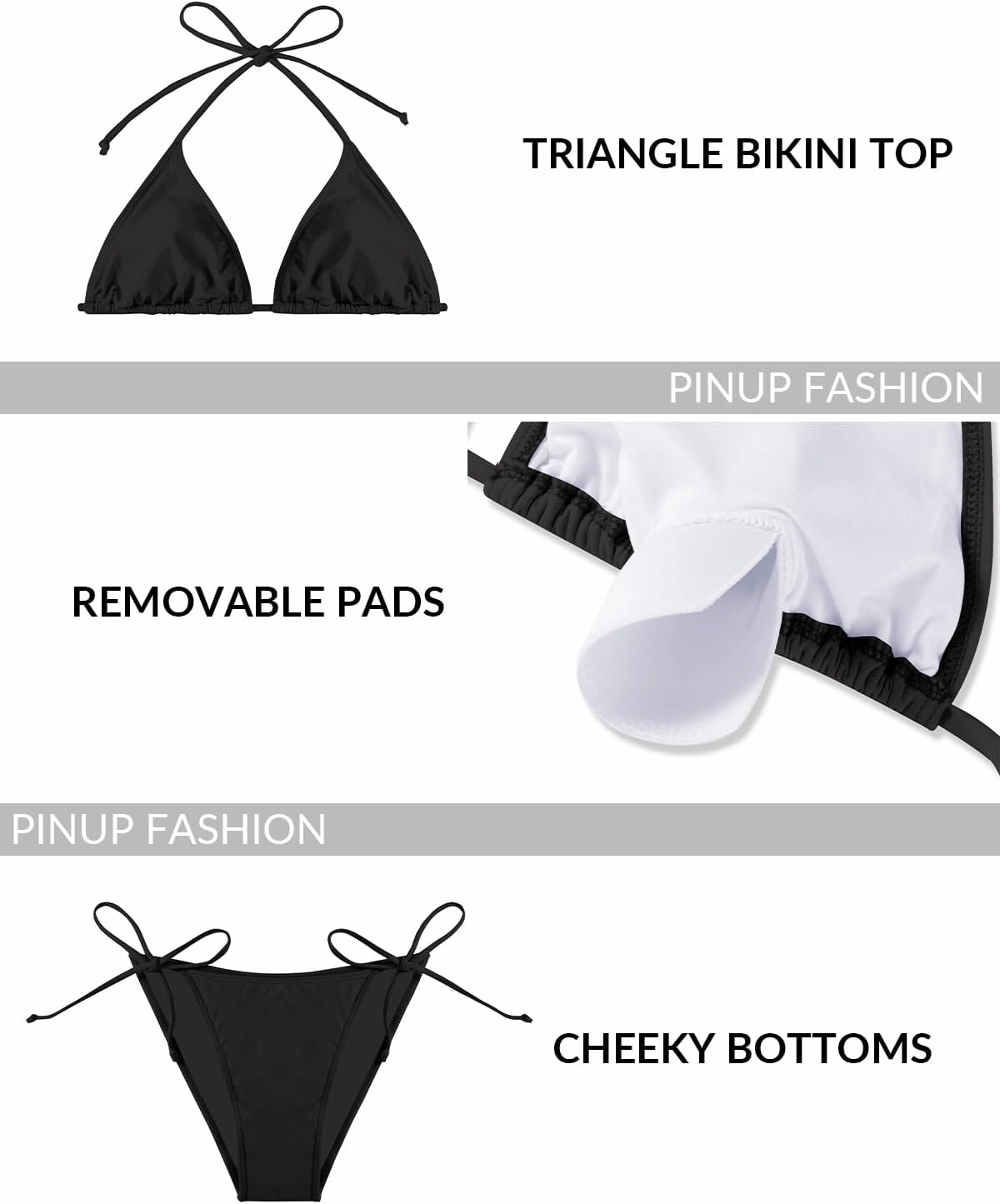 3 Piece Swimsuits Women Bikini Sets Triangle Halter Bathing Suit with Sexy Mesh Beach Cover Up