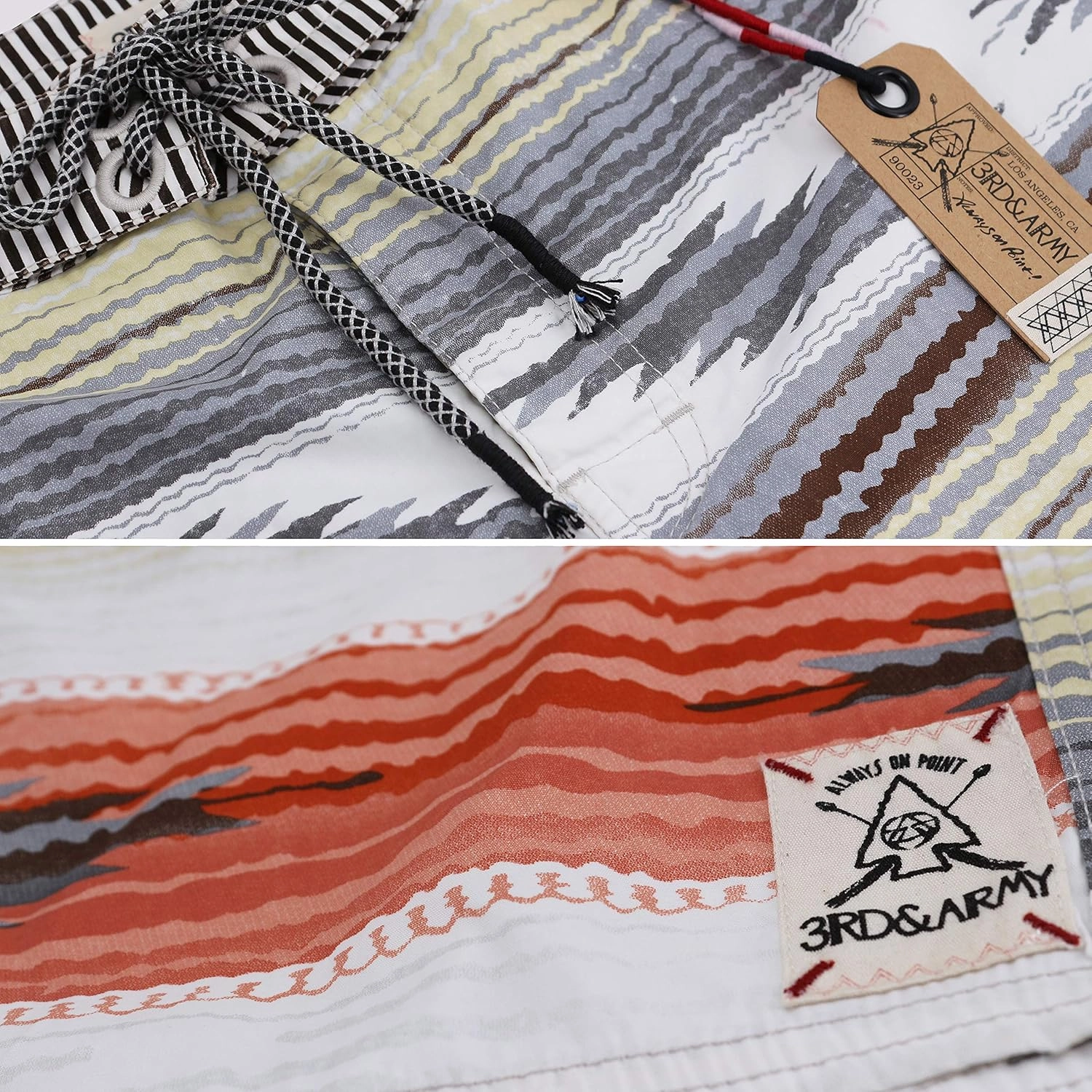 3rd & Army Mens Premium Surf Board Shorts Summer Swimwear Beach Swim Trunks
