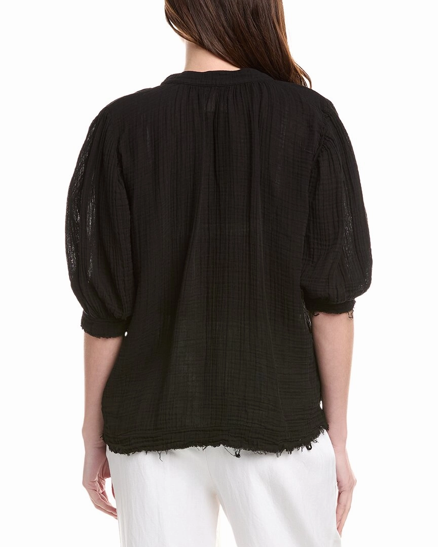 9seed Lightweight Gauze Dashiki Puff Sleeve Top