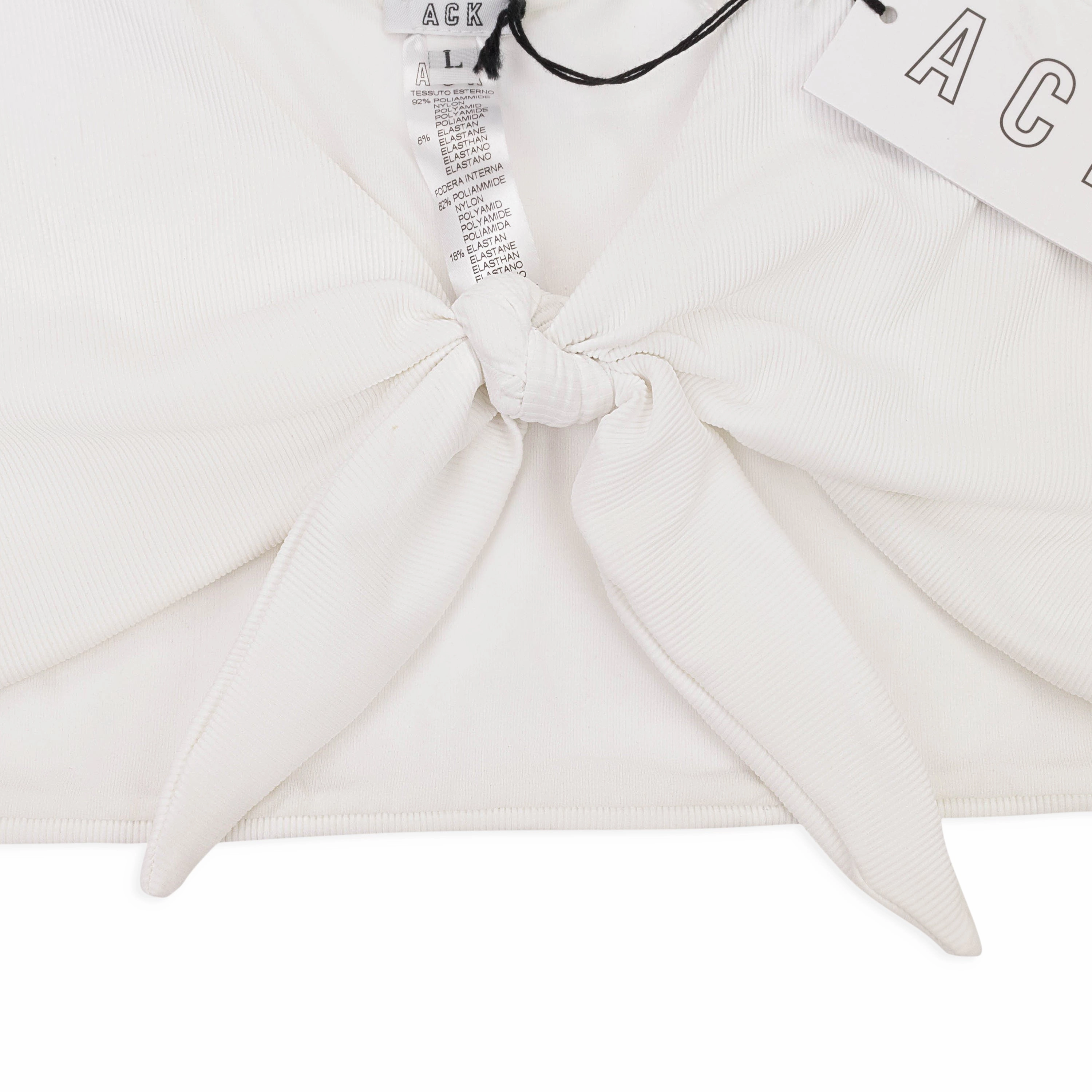 ACK MARINA WHITE BIKINI TOP