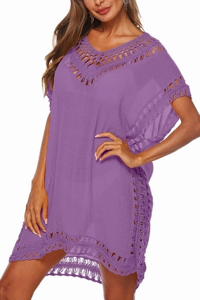 Adisputent Womens Swimsuits Cover Ups Crochet Chiffon Beach Cover Bathing Suit Bikini Wear Coverups Dress