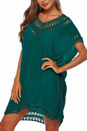 Adisputent Womens Swimsuits Cover Ups Crochet Chiffon Beach Cover Bathing Suit Bikini Wear Coverups Dress