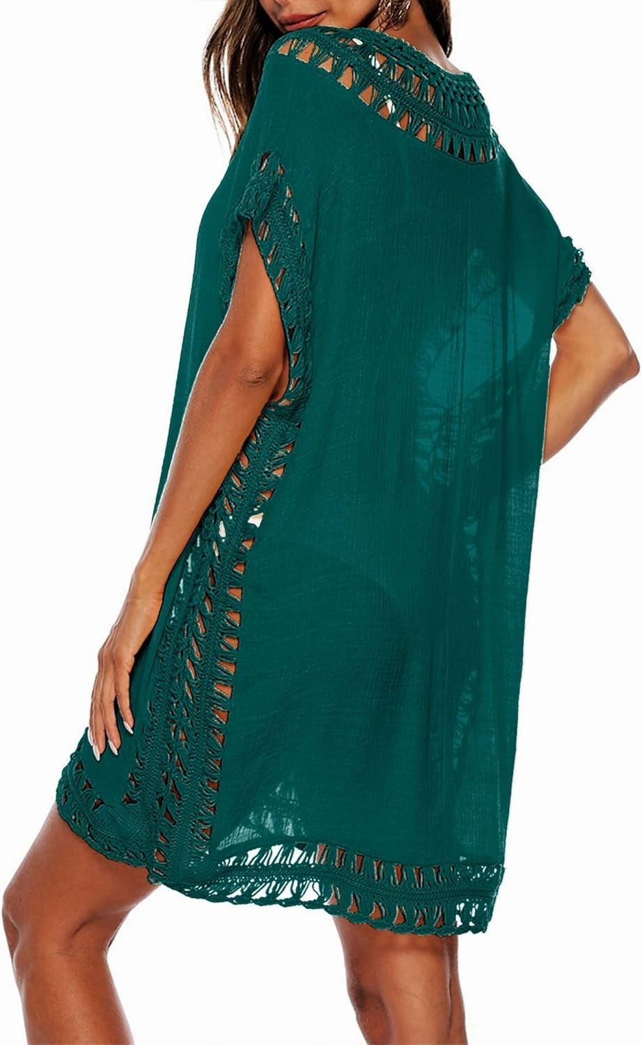 Adisputent Womens Swimsuits Cover Ups Crochet Chiffon Beach Cover Bathing Suit Bikini Wear Coverups Dress