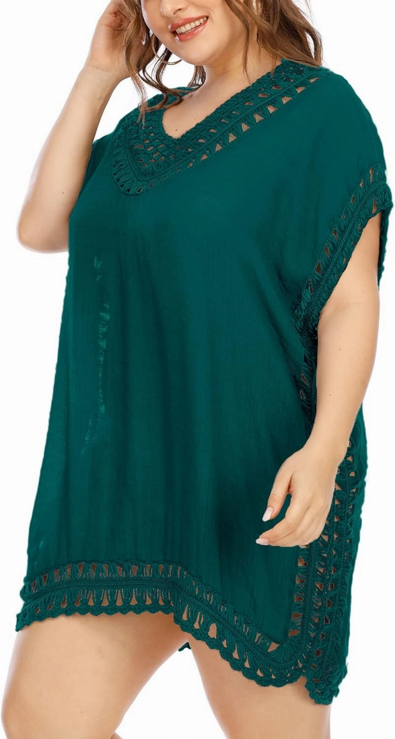 Adisputent Womens Swimsuits Cover Ups Crochet Chiffon Beach Cover Bathing Suit Bikini Wear Coverups Dress