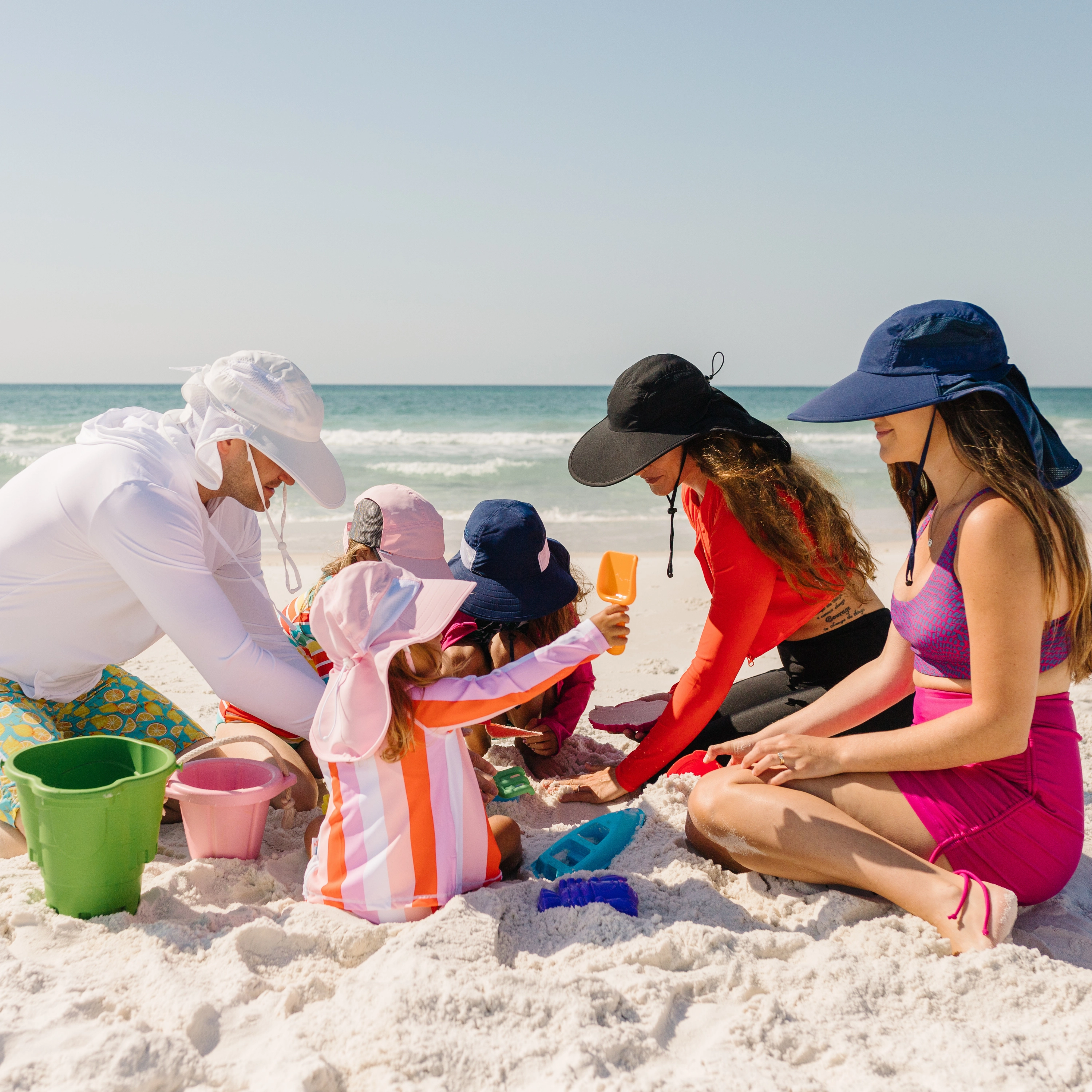 Adult Wide Brim   Flap Neck Sun Protective Adventure Hat | Navy