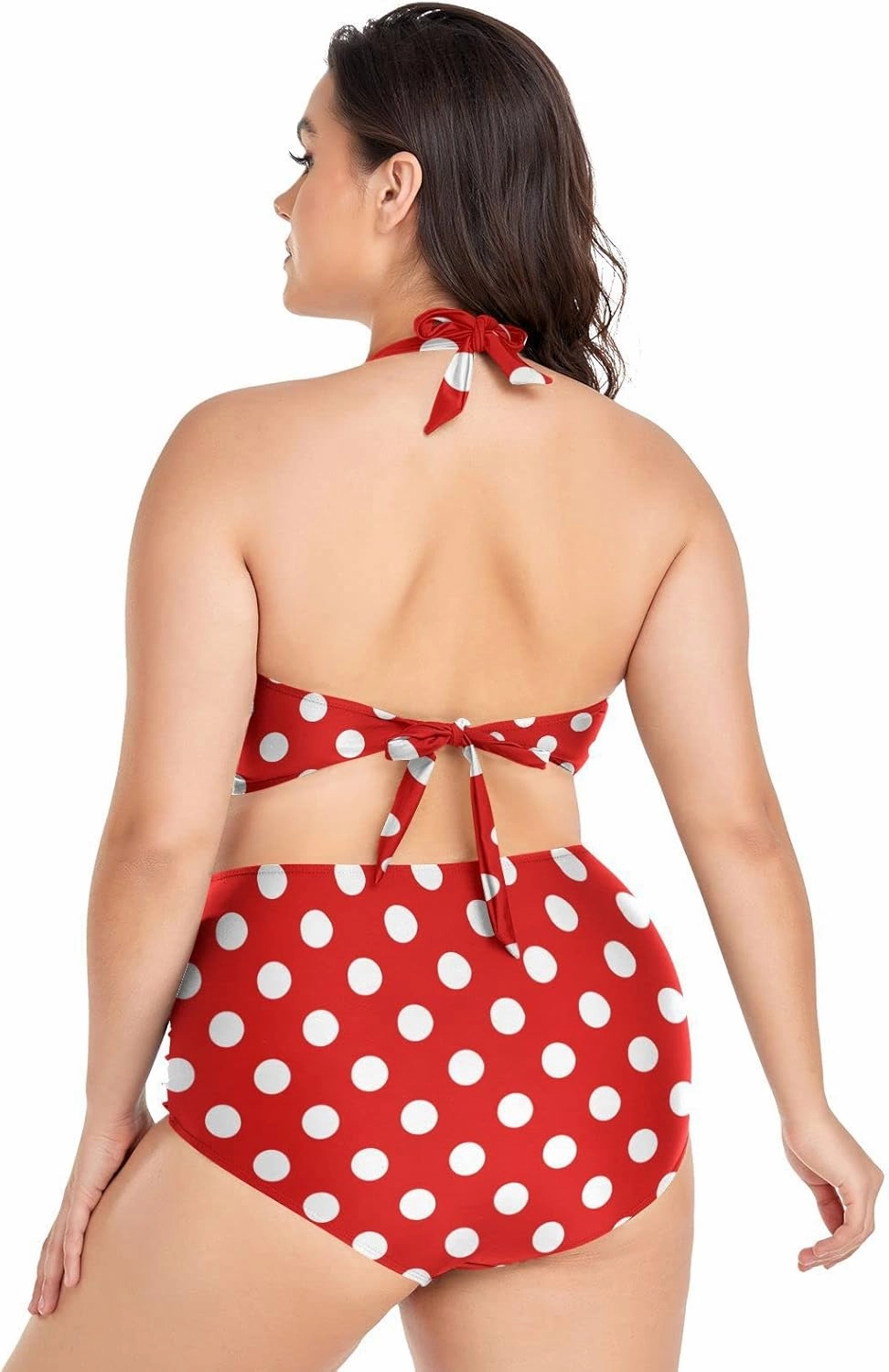 Aflyko Women Plus Size Bikini 2-Piece Swimsuit Ruched Swimwear Large Beachwear