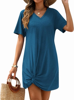 AI'MAGE Swimsuit Cover Ups for Women Short Sleeve Bathing Suit Coverup Casual Bikini Swimwear Beach Cover Up Dress S-XXL
