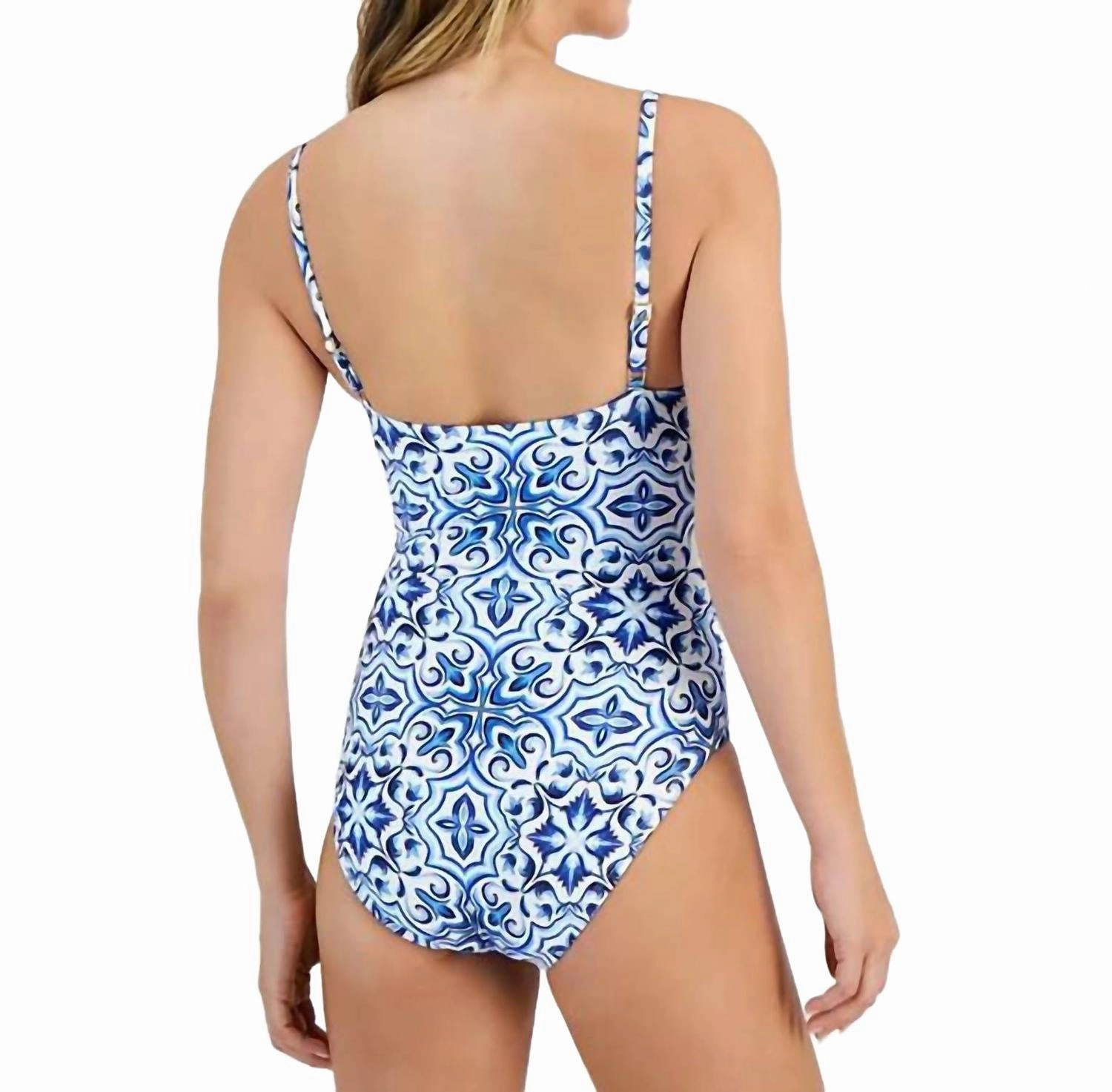 Alboran Sea One Piece Swimsuit In Blue