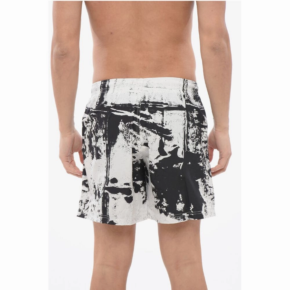 Alexander McQueen Drawstringed GRAFFITI Men's Swimshorts