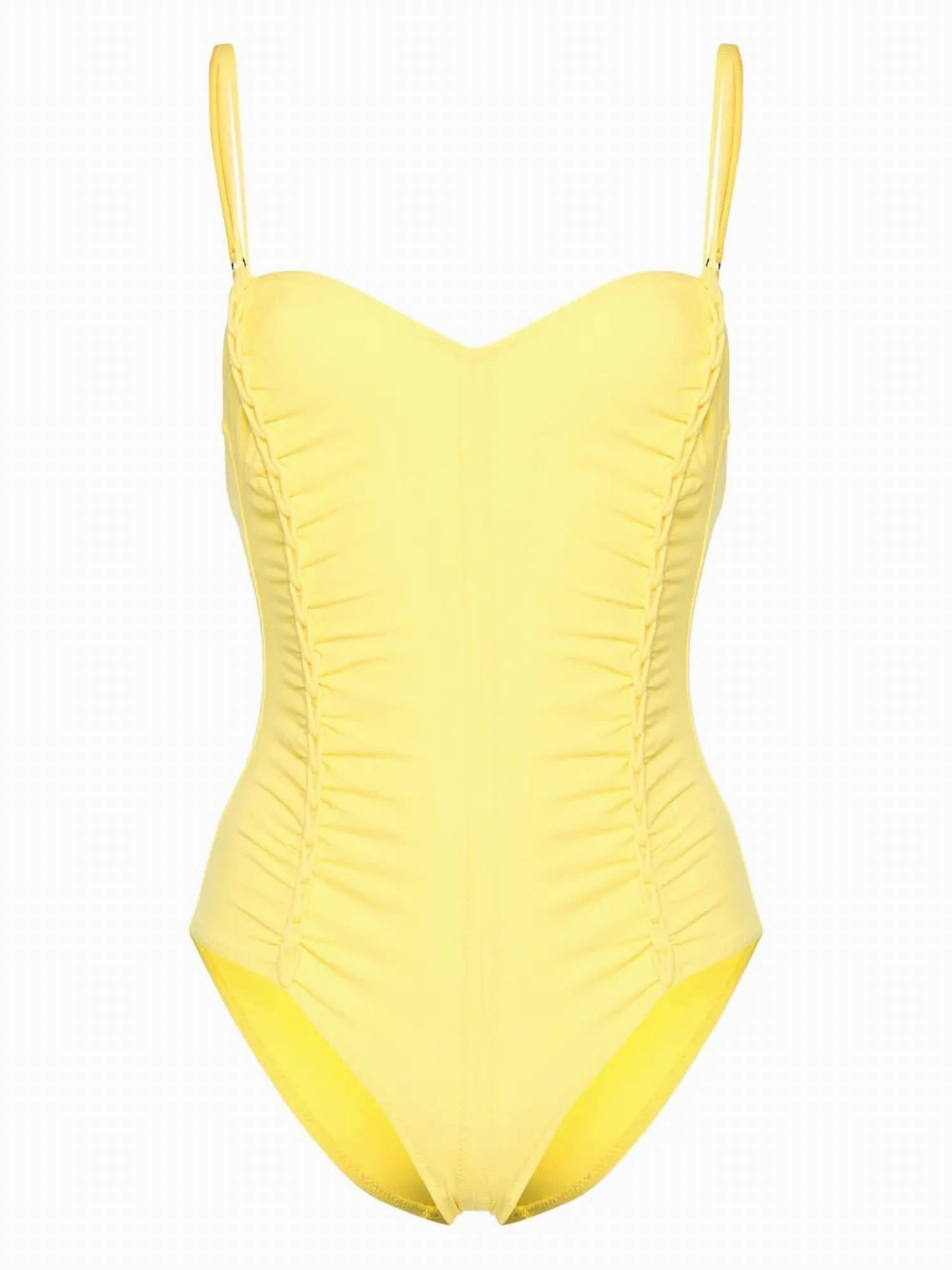 Almira Maillot Limonite One Piece Swimsuit In Yellow
