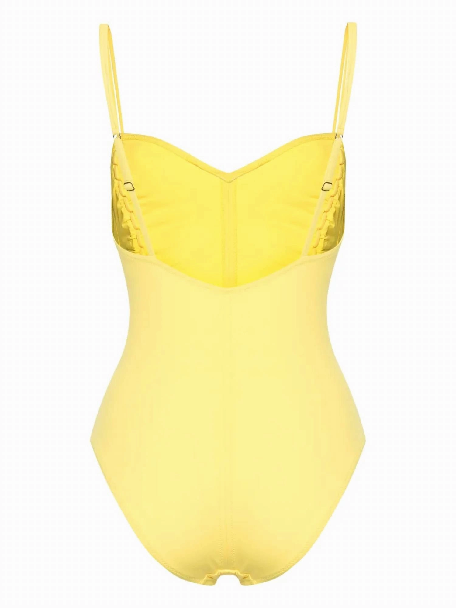 Almira Maillot Limonite One Piece Swimsuit In Yellow