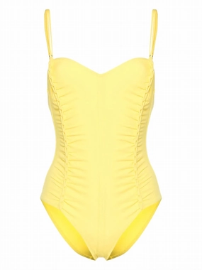 Almira Maillot Limonite One Piece Swimsuit In Yellow