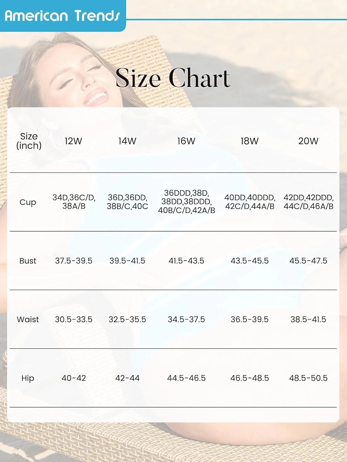 American Trends Womens Plus Size Bikini Swimsuit High Waisted Swimsuits Bathing Suit 2 Piece Tummy Control
