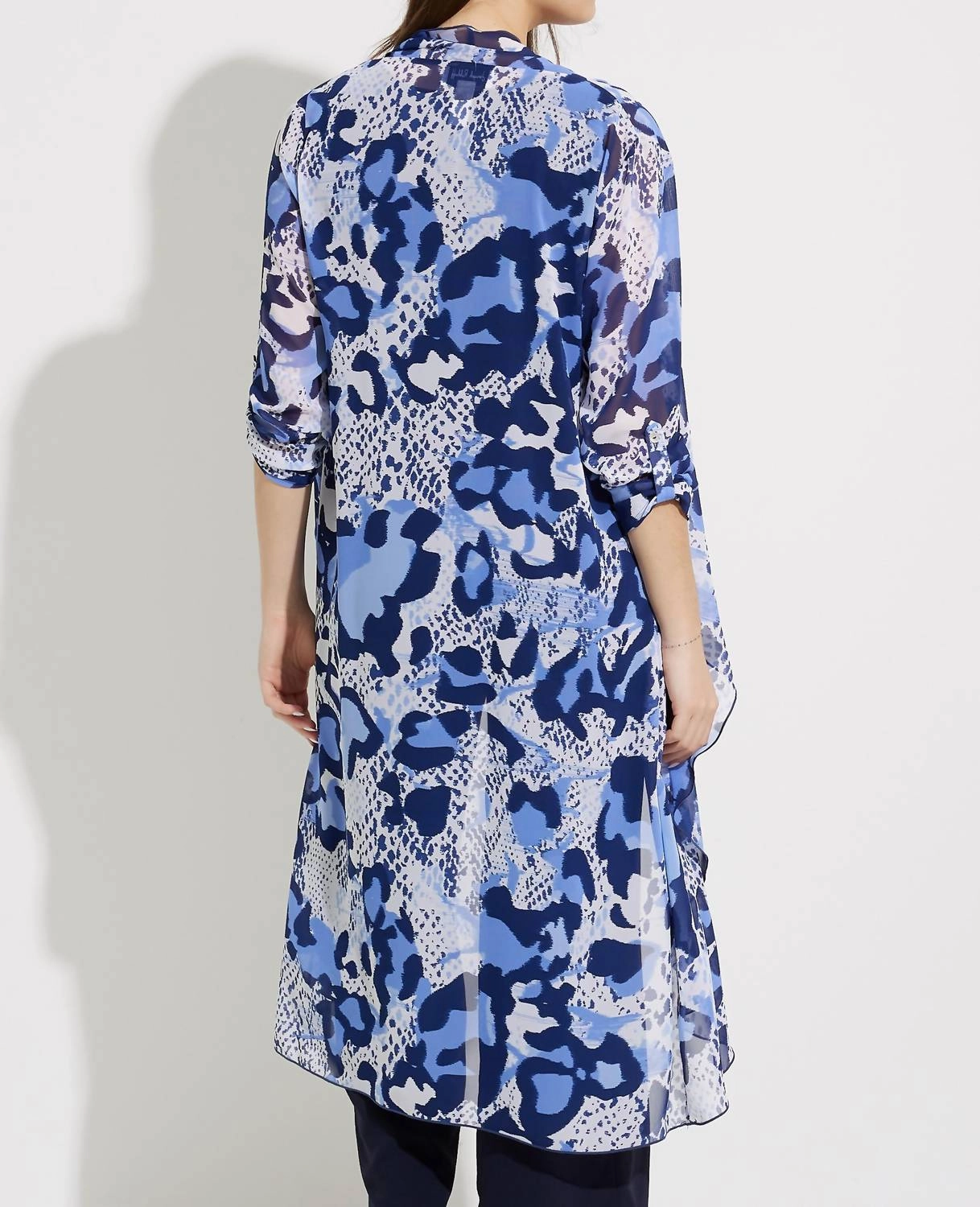 Animal Print Cover-Up In Blue/vanilla