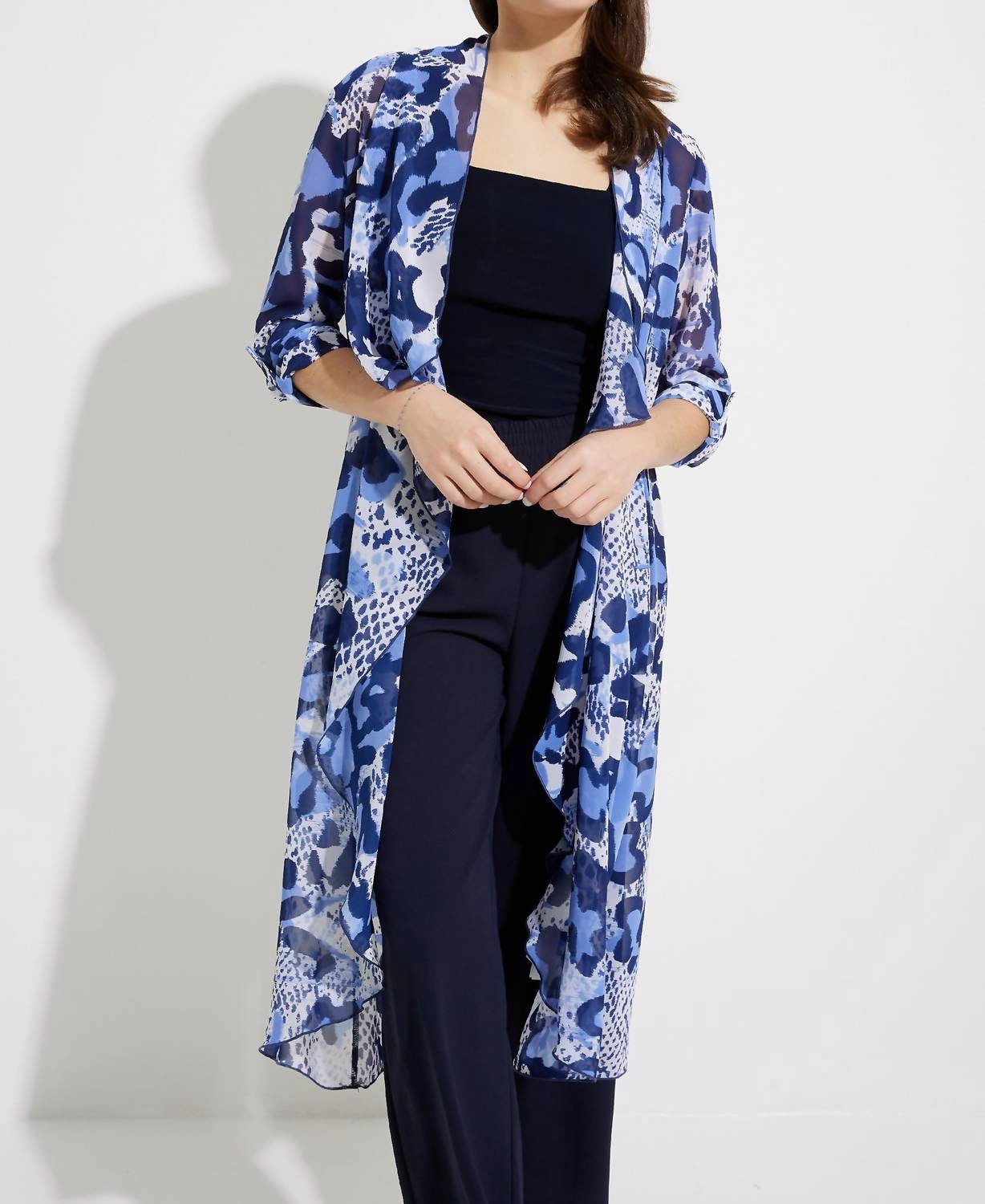 Animal Print Cover-Up In Blue/vanilla