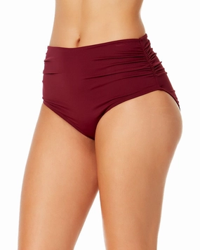 Anne Cole Hi Waist Shirred Bottom
