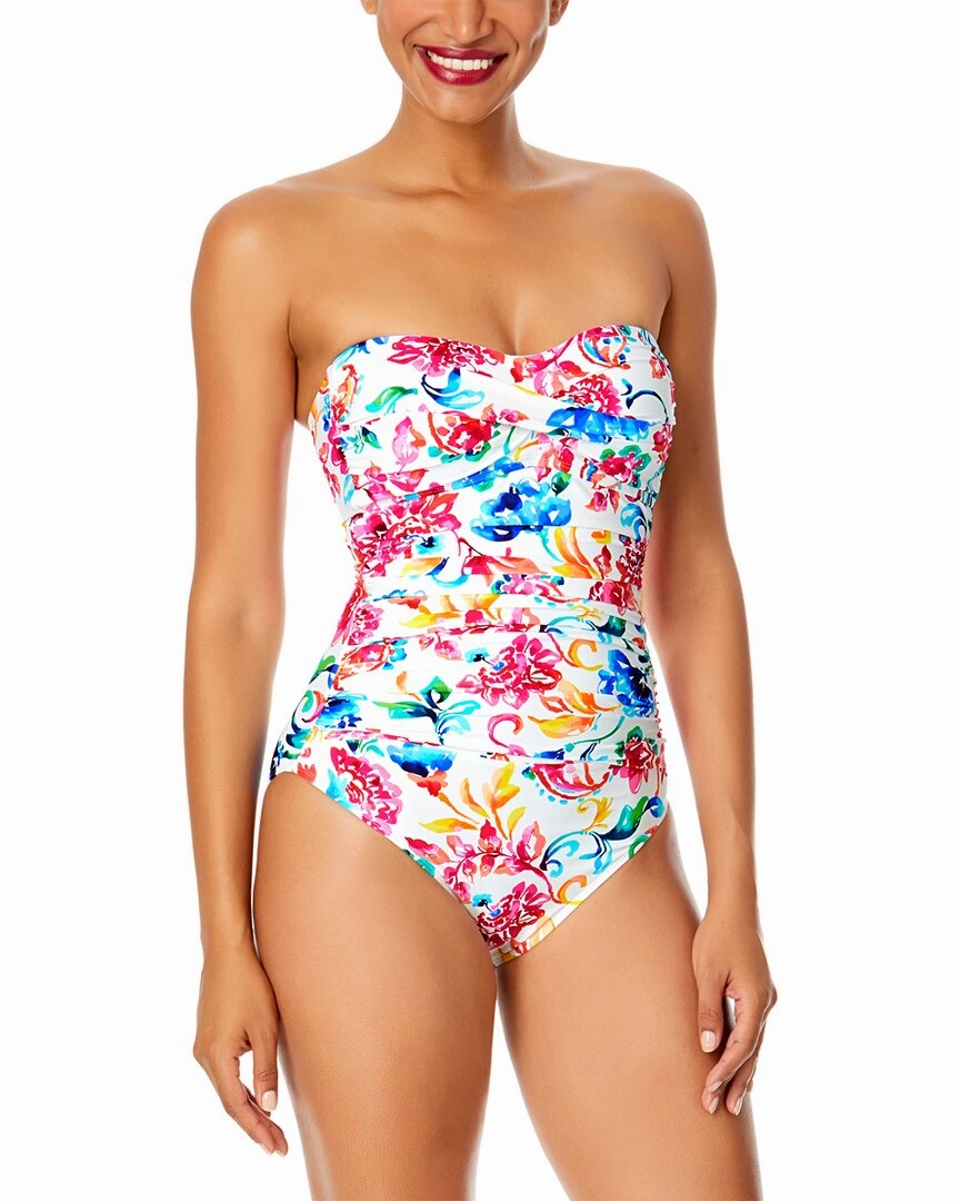 Anne Cole Twist Front Strapless One-Piece
