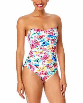 Anne Cole Twist Front Strapless One-Piece