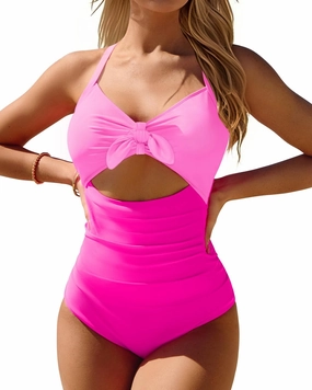 Aqua Eve Women Cut Out One Piece Swimsuit - Tummy Control Bathing Suit Push Up Monokini Swimwear 2025