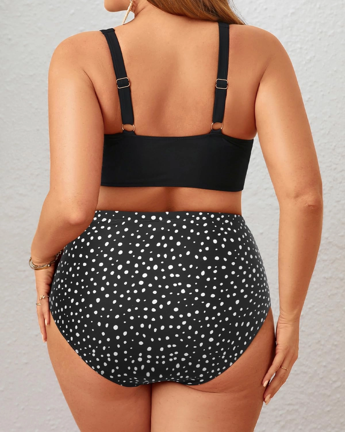 Aqua Eve Women Plus Size Two Piece Swimsuit High Waisted Bikini Set Tummy Control Bathing Suit