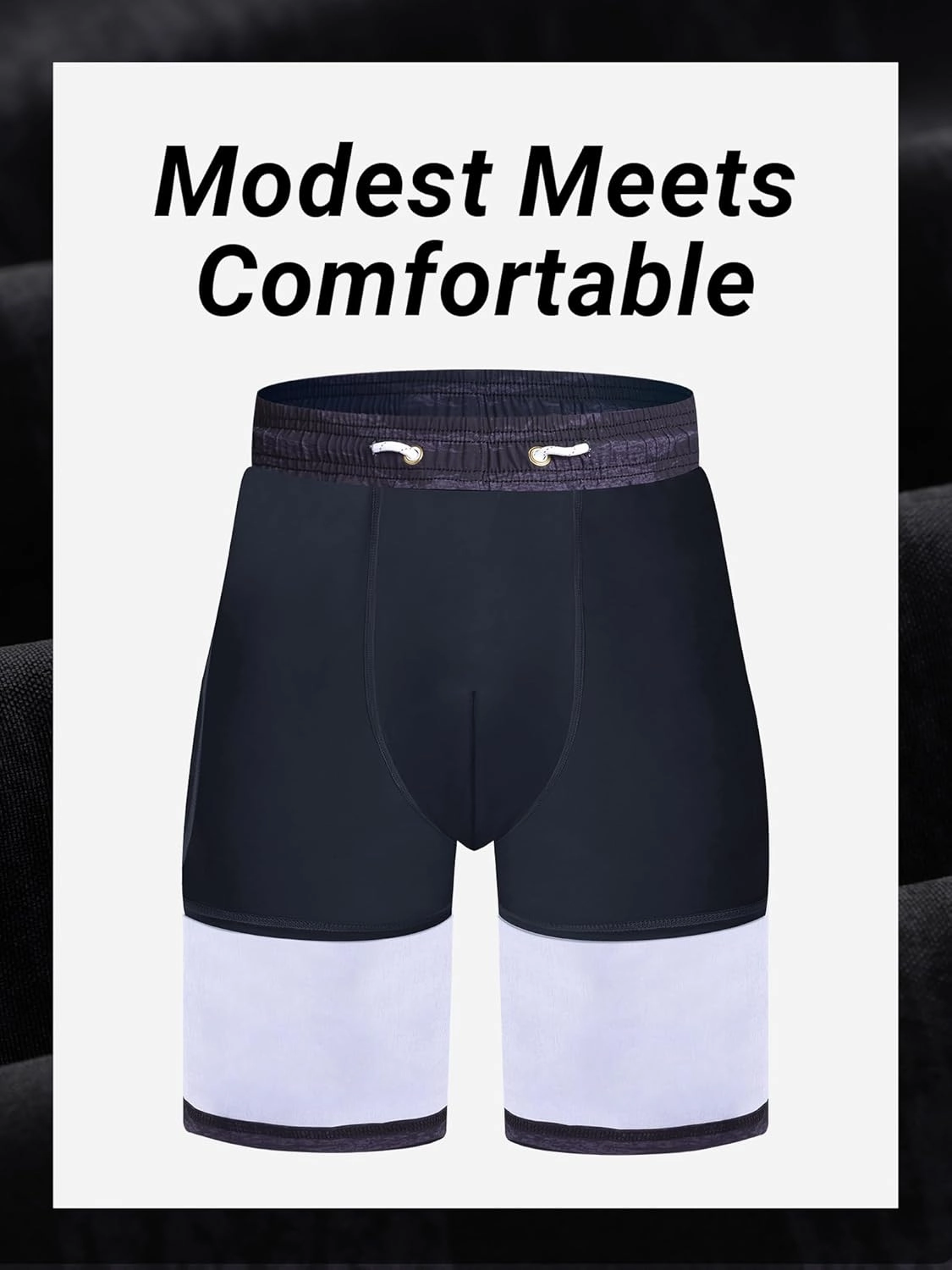 Arcweg Mens Swim Trunks with Compression Liner 2 in 1 9" Swimming Trunks Quick Dry Men's Swimwear for Surfing Summer Beach