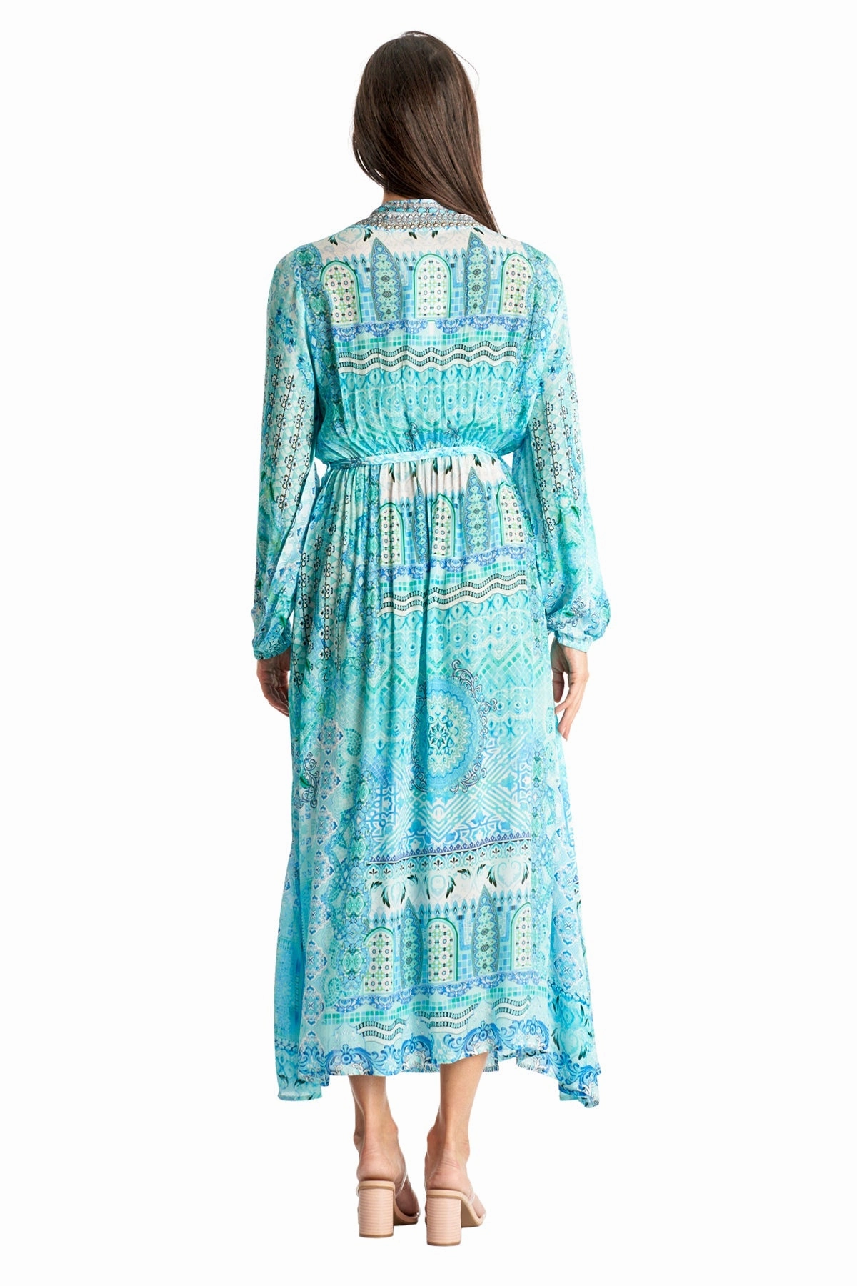 Arely Wrap 2 Way Sleeve Maxi Dress