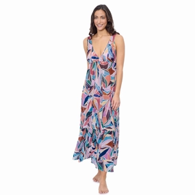 Aura V Neck Maxi Mesh Dress