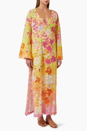 Auril Geometrical Net Coverup In Yellow