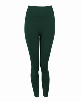 AWAKEN Ribbed Leggings | Dark Green