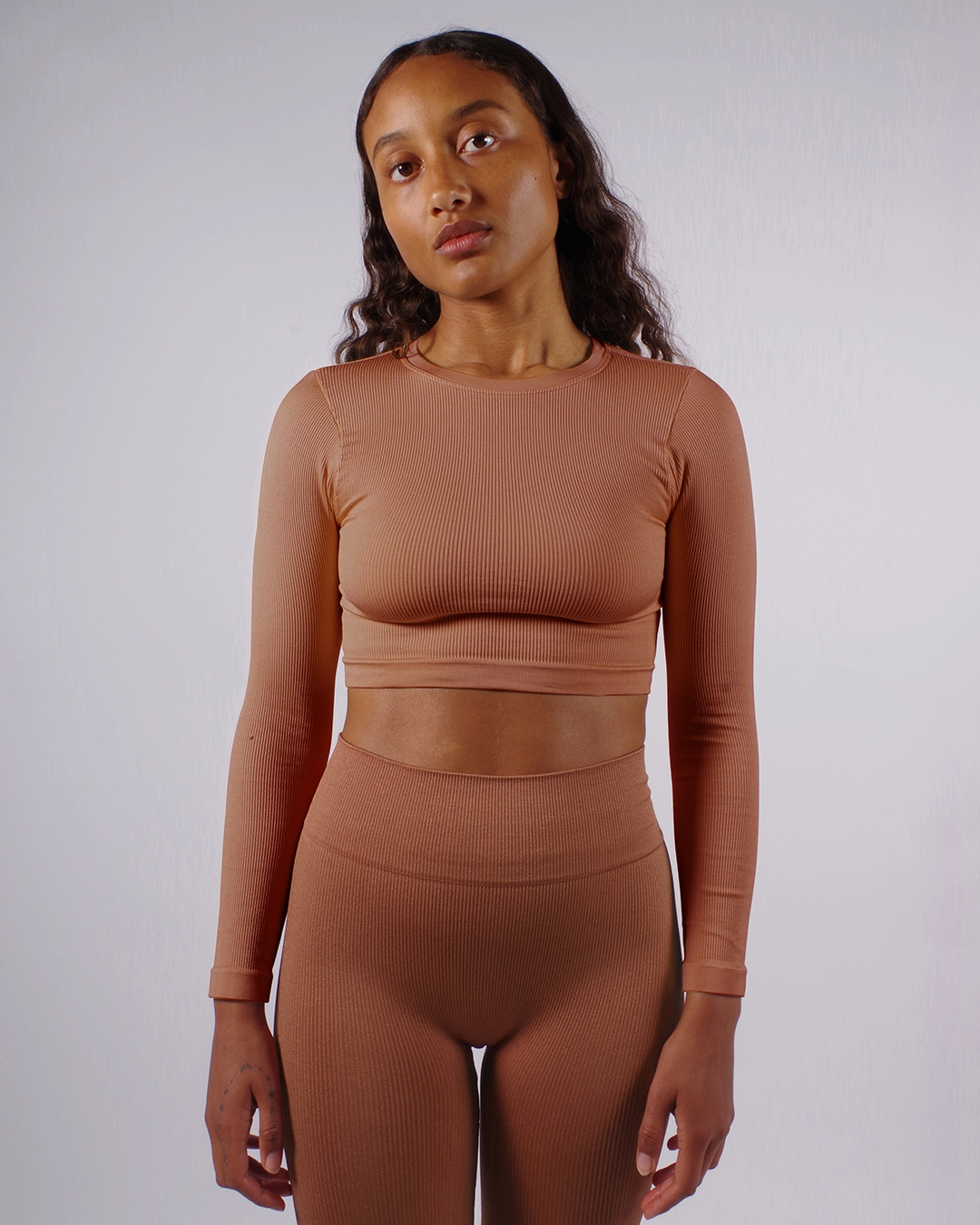AWAKEN Ribbed Leggings | Rusty Pink