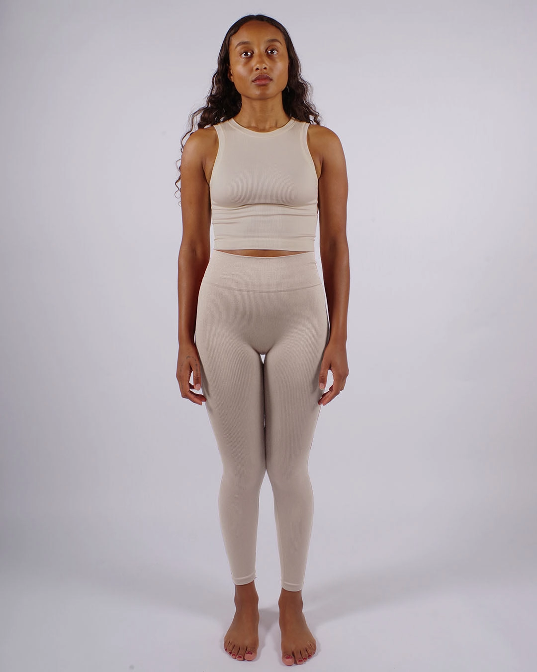 AWAKEN Ribbed Leggings | Taupe