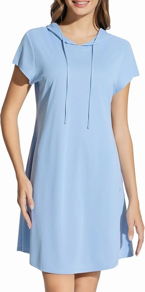 baleaf Women's Short Sleeve UPF 50  Cover Up with Pockets Quick Dry Beach Coverups Sun Protection Swimwear