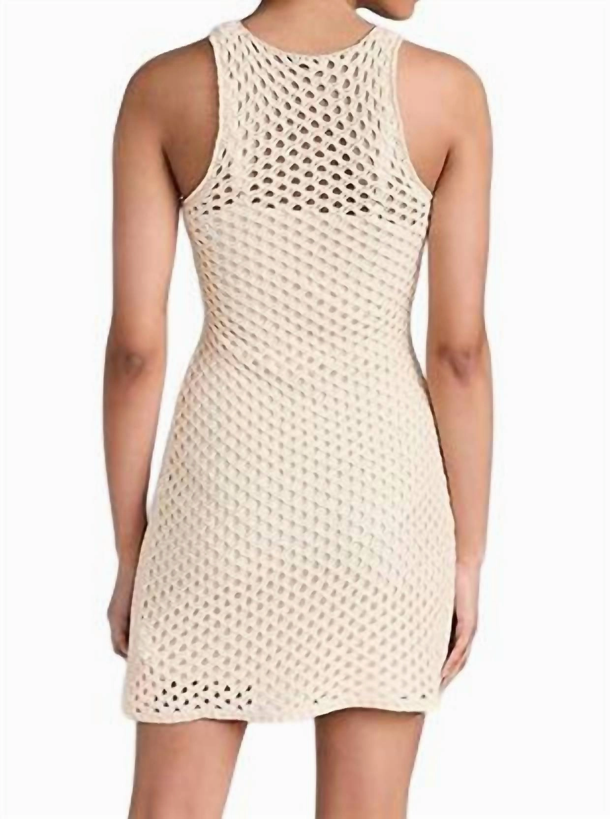Balmy Crochet Dress In Cream