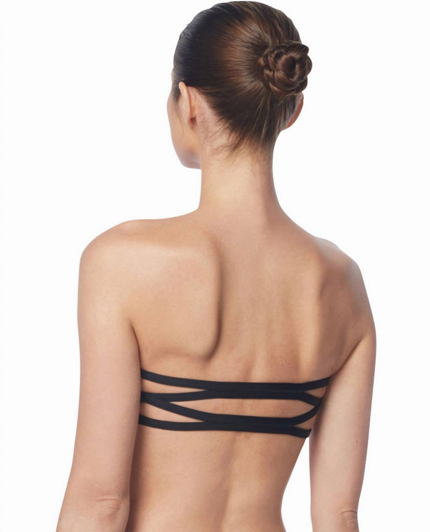 Bandeau Bikini Top In Cmv Gilded Garden Black