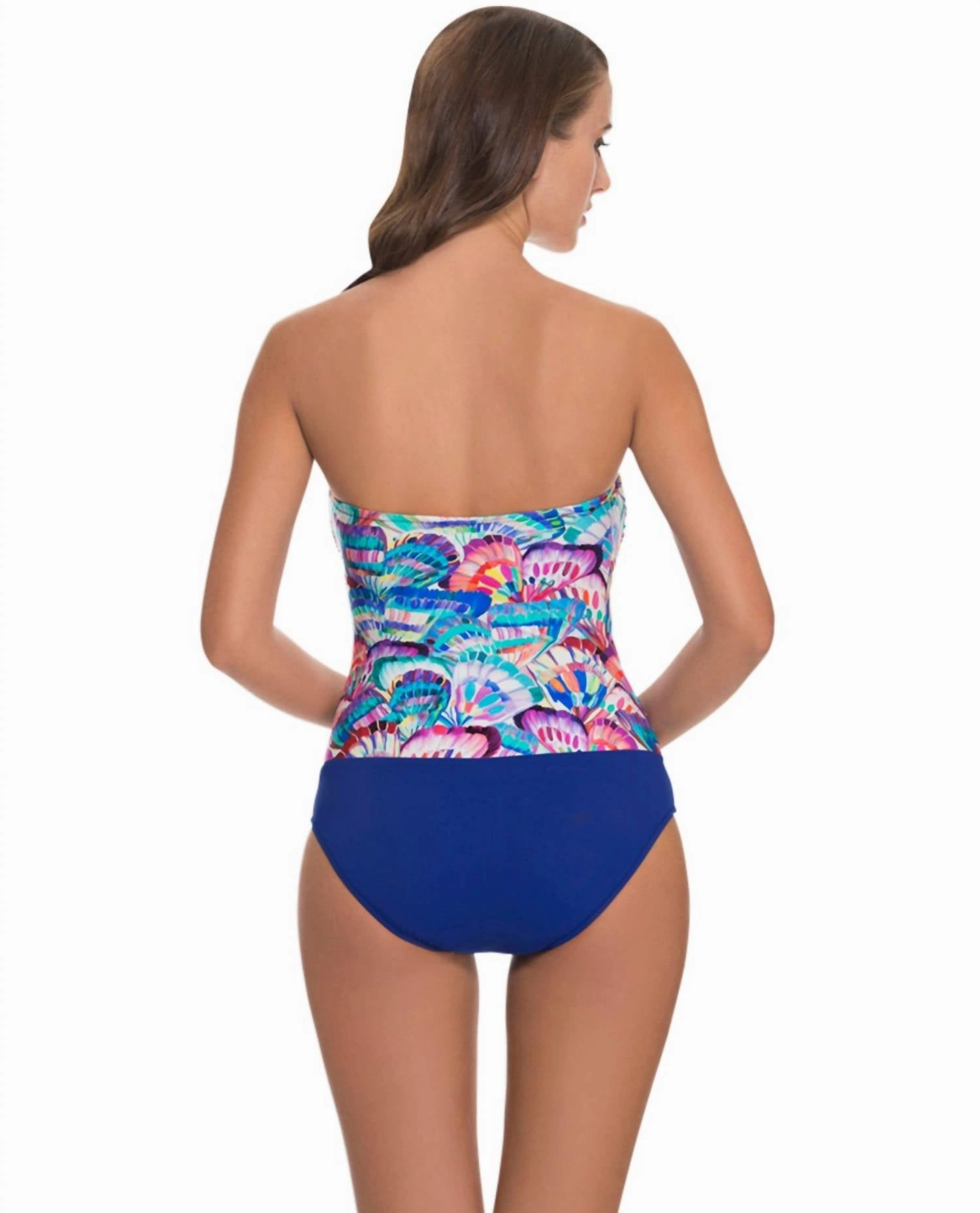 Bandeau One Piece Swimsuit In Madame Butterfly