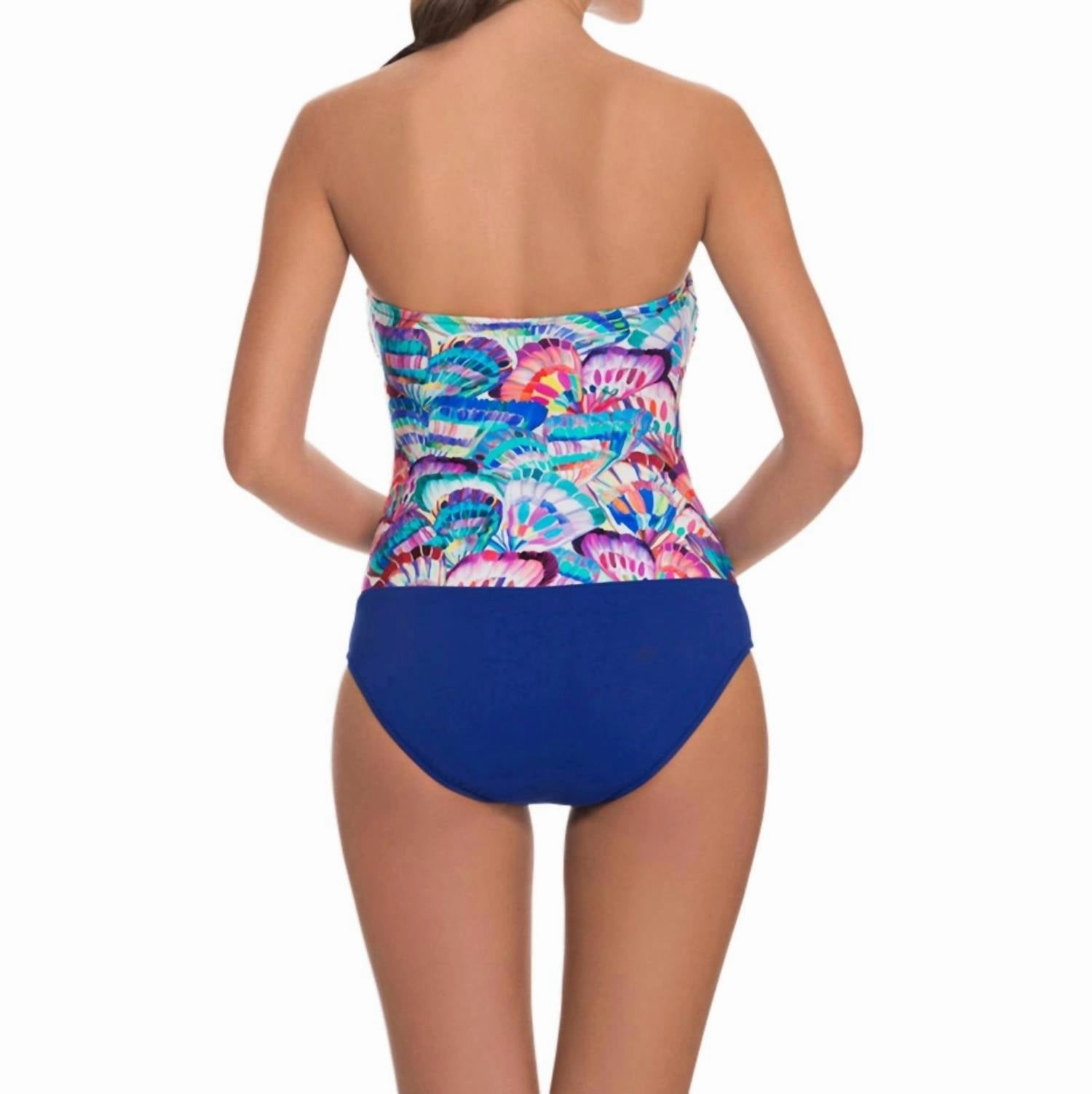 Bandeau One Piece Swimsuit In Madame Butterfly
