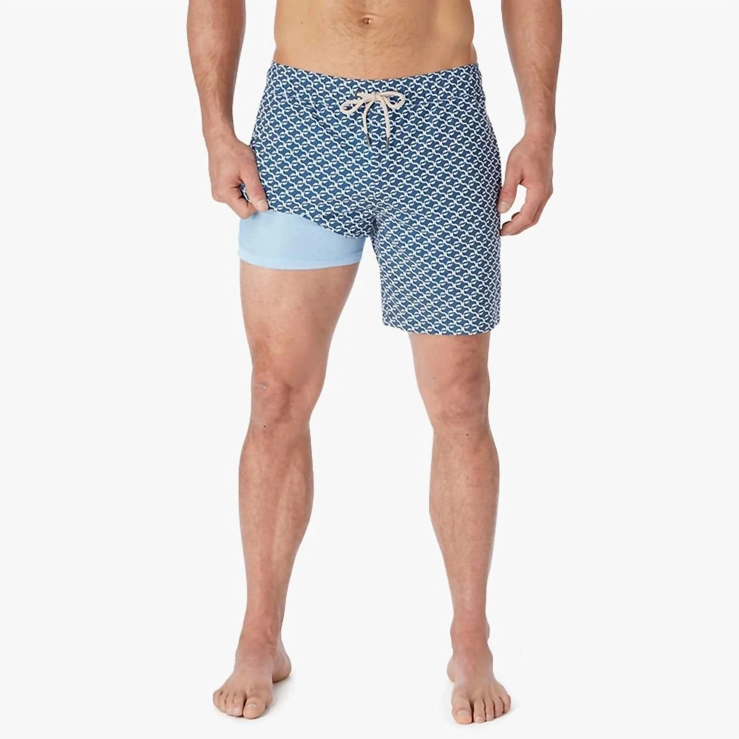 Bayberry Trunk In Navy Geo