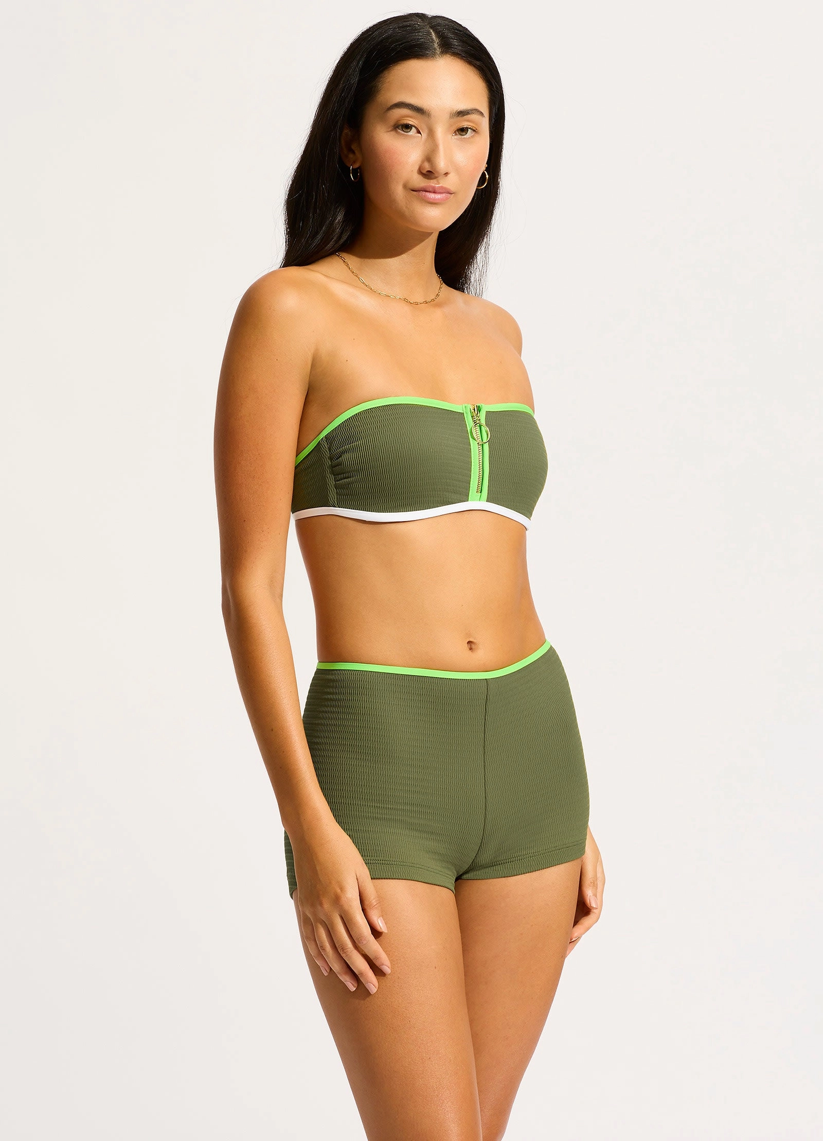 Beach Bound Boyleg Bikini Bottom - Khaki
