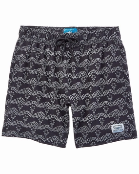 Beach Bros Brush Palm Waves Swim Short