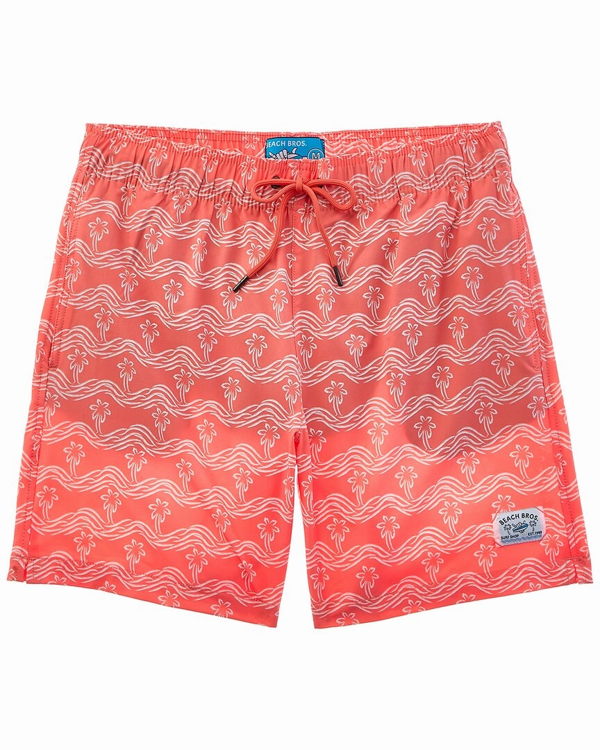 Beach Bros Brush Palm Waves Swim Short