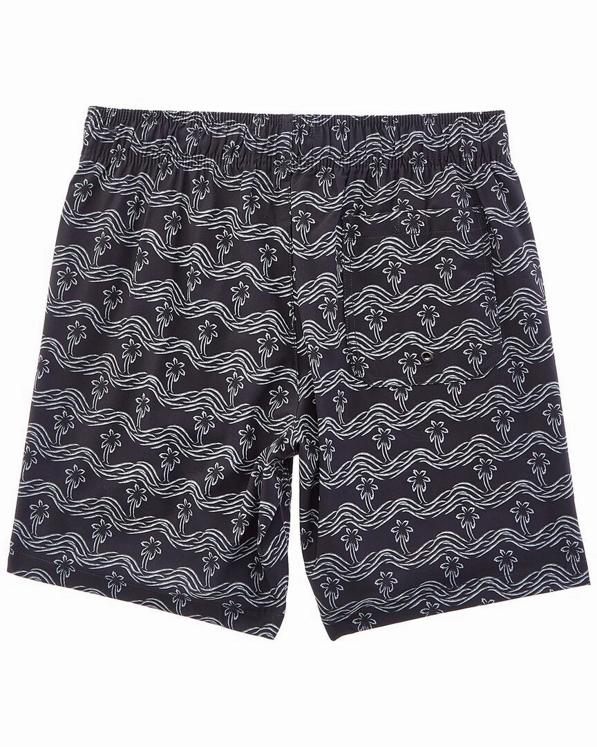 Beach Bros Brush Palm Waves Swim Short