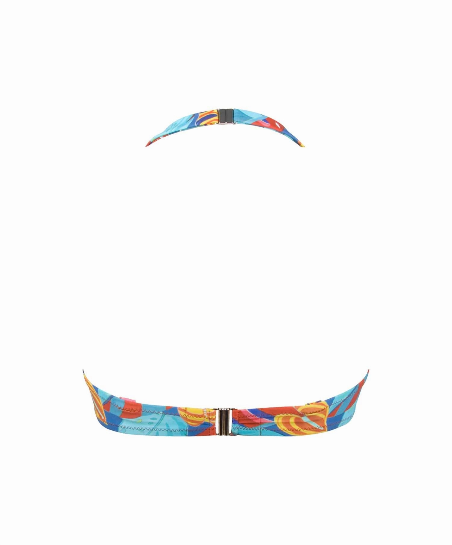 Bikini Top With Molded Cups In Ciel Feuillage
