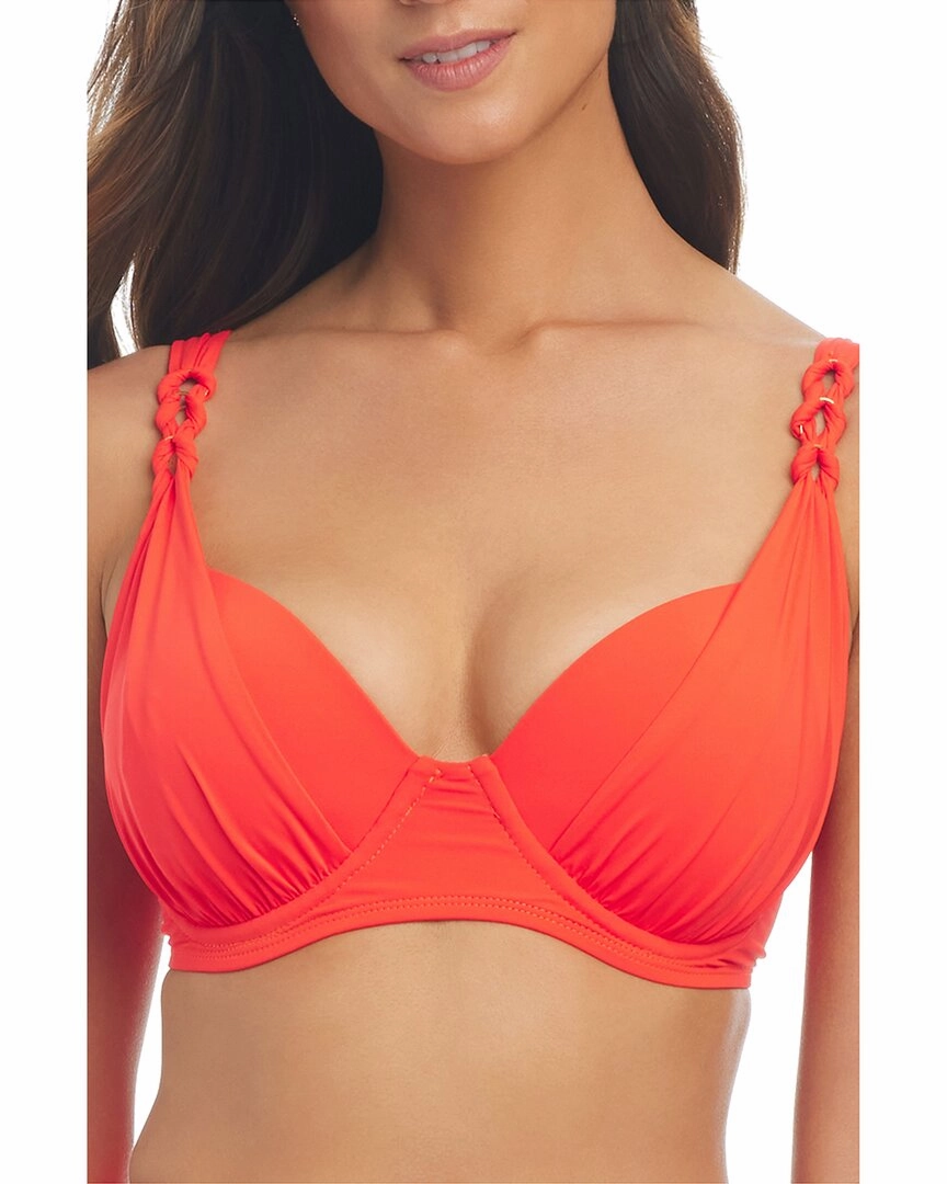 Bleu Rod Beattie Ring Master Draped Bra Swim Top