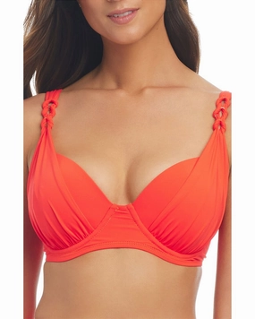 Bleu Rod Beattie Ring Master Draped Bra Swim Top