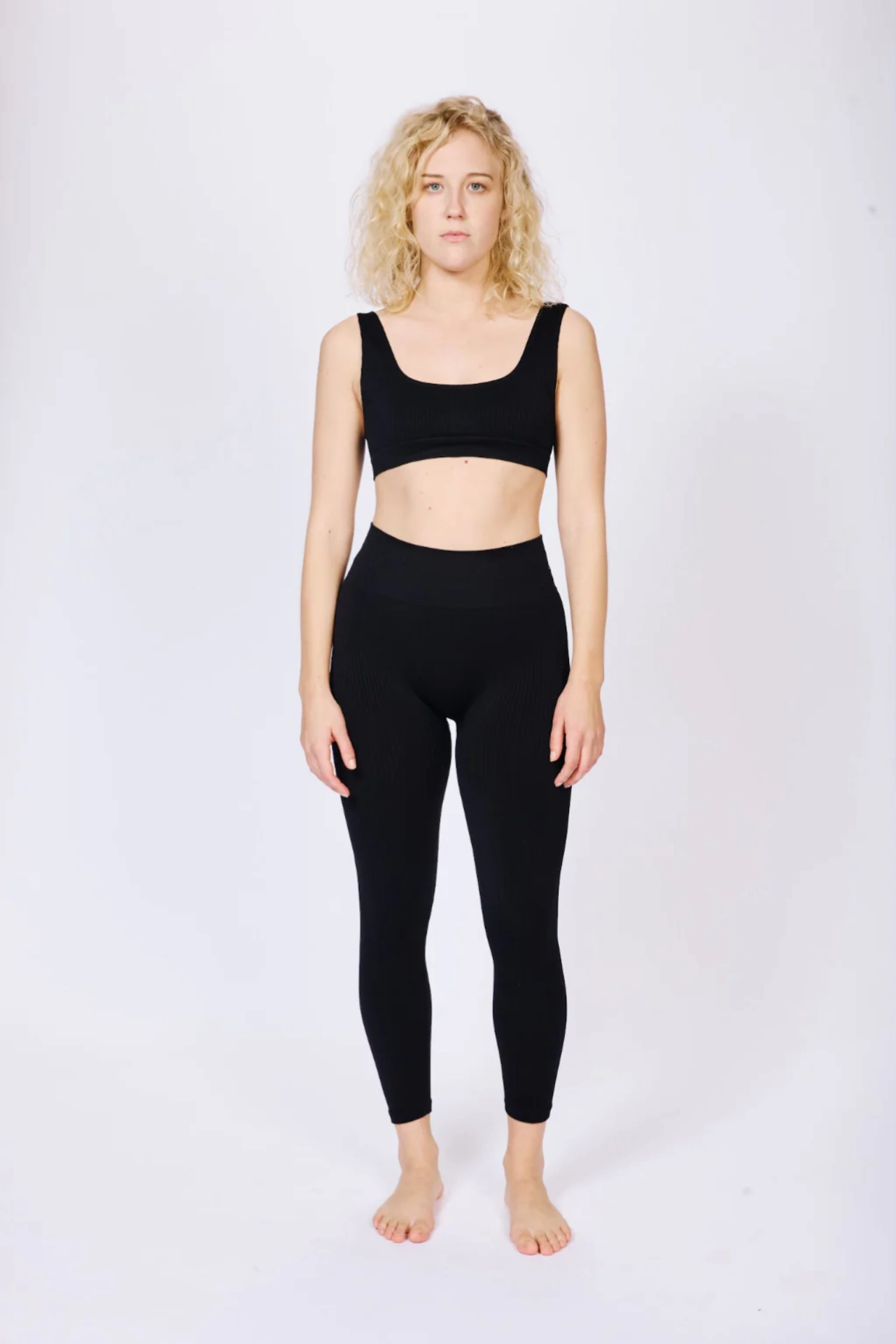 BLITHE Wide Ribbed Leggings | Black