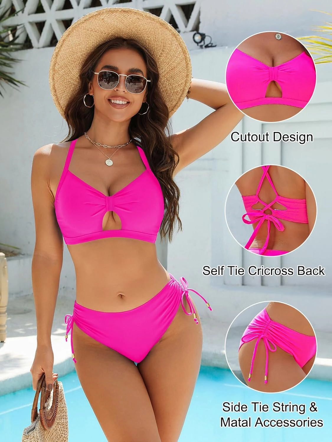 Blooming Jelly Womens Bikini Sets Cheeky Two Piece Swimsuit 2025 String Curvy Cutout Bathing Suit