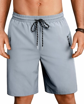 Board Shorts Mens Quick Dry Swim Trunks 9 Inch Men's Zipper Pockets Long Bathing Suit for Men Swimwear Surf No Liner