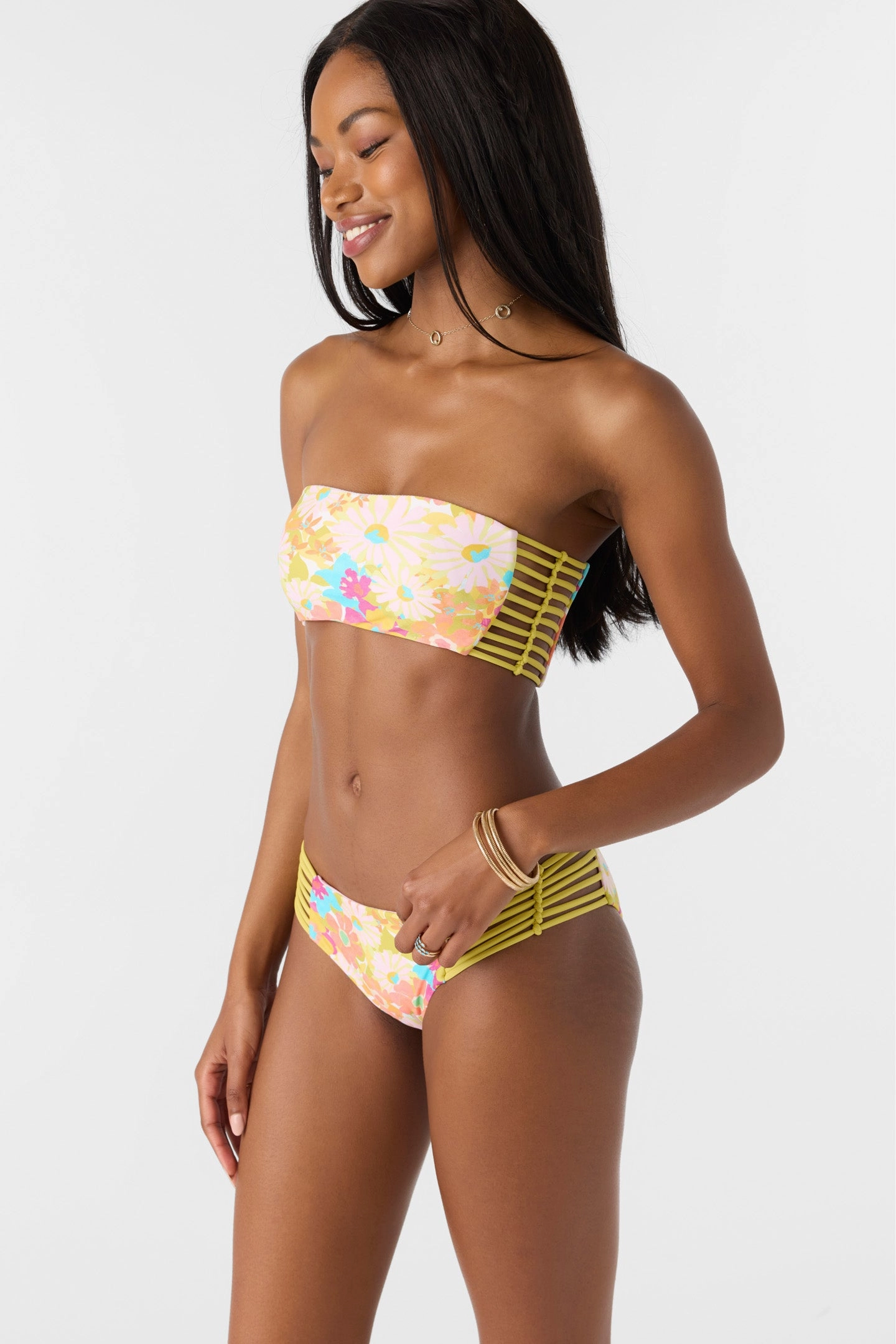 BRASILIA FLORAL BELLS BANDEAU TOP