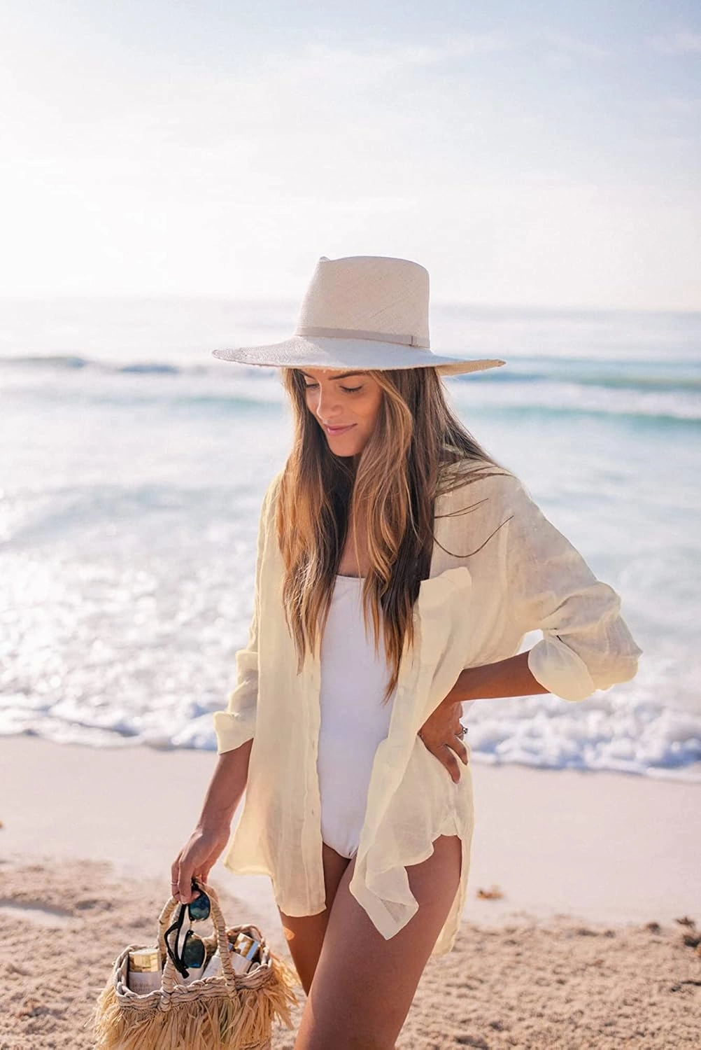 Breezy Lane Beach Cover Up for Women Button Down Shirt Swimsuit Coverup Bathing Suit Cover Ups for Swimwear Vacation