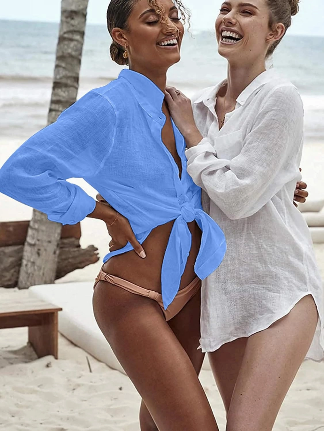 Breezy Lane Beach Cover Up for Women Button Down Shirt Swimsuit Coverup Bathing Suit Cover Ups for Swimwear Vacation